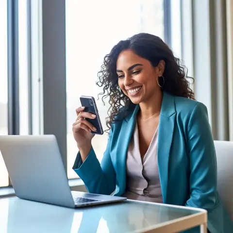 a rich happy young professional