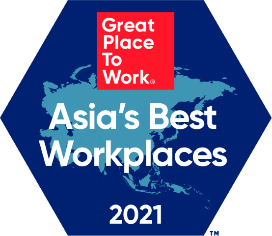 Asia's Best Workplaces 2021 award logo.